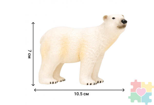 Набор фигурок животных серии "Мир морских животных": Семья белых медведей, 6 предметов