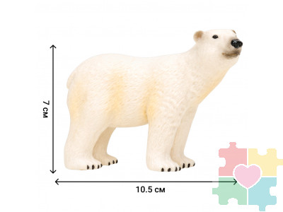 Набор фигурок животных серии "Мир морских животных": Семья белых медведей, 6 предметов