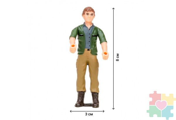 Игрушки фигурки в наборе серии "На ферме", 8 предметов: Авелинская лошадь и жеребенок, фермер, дерево, ограждение-загон, инвентарь