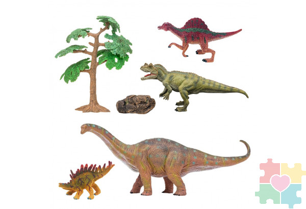 Динозавры и драконы для детей серии "Мир динозавров": спинозавр, цератозавр, диплодок, кентрозавр (набор фигурок из 6 предметов) Динозавры и драконы для детей серии "Мир динозавров": спинозавр, цератозавр, диплодок, кентрозавр (набор фигурок из 6 предметов)