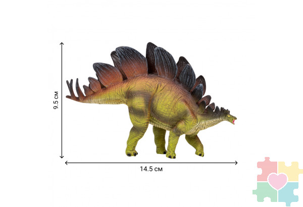 Динозавры и драконы для детей серии "Мир динозавров": птеродактиль, тираннозавр, стегозавр, аллозавр (набор фигурок из 6 предметов)