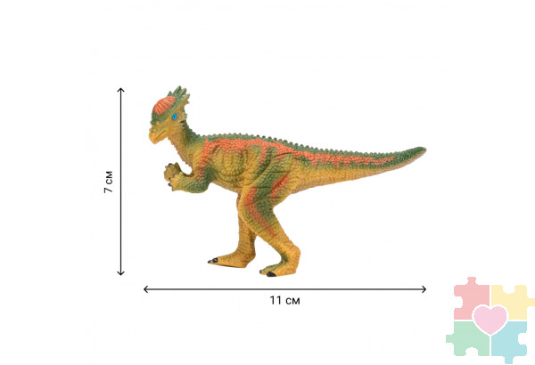 Динозавры и драконы для детей серии "Мир динозавров": птеродактиль, брахиозавр, аллозавр, пахицефалозавр (набор фигурок из 7 предметов)