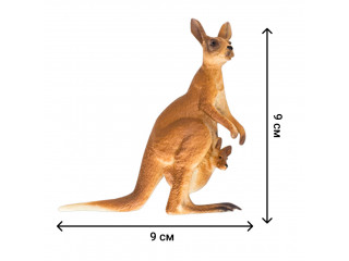 Набор фигурок животных серии "На ферме": Ферма игрушка, кенгуру, слоны, фермер, инвентарь - 12 предметов
