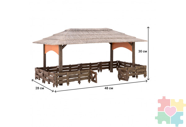 Набор фигурок животных серии "На ферме": Ферма игрушка, 19 фигурок домашних животных (коровы, овцы), персонажей и инвентаря