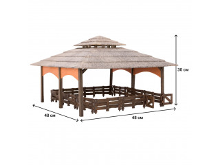 Набор фигурок животных серии "На ферме": Ферма игрушка, 18 фигурок домашних животных (лошади, козы), персонажей и инвентаря