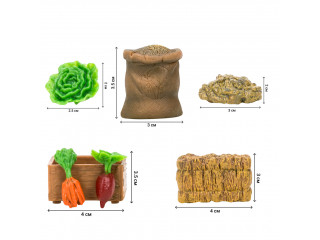 Набор фигурок животных серии "На ферме": Ферма игрушка, 18 фигурок домашних животных (лошади, козы), персонажей и инвентаря