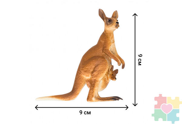 Набор фигурок животных серии "На ферме": Ферма игрушка, кенгуру, зебры, фермеры, инвентарь - 16 предметов