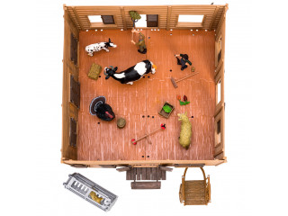 Набор фигурок животных серии "На ферме": Ферма игрушка, 21 фигурка домашних животных и птиц, фермеров и инвентаря