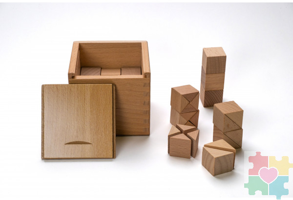 Игровой набор Дары Фребеля 14 модулей с методическим пособием (1 книга)