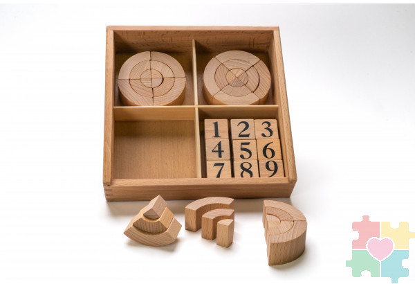 Игровой набор Дары Фребеля 14 модулей с методическим пособием (1 книга)