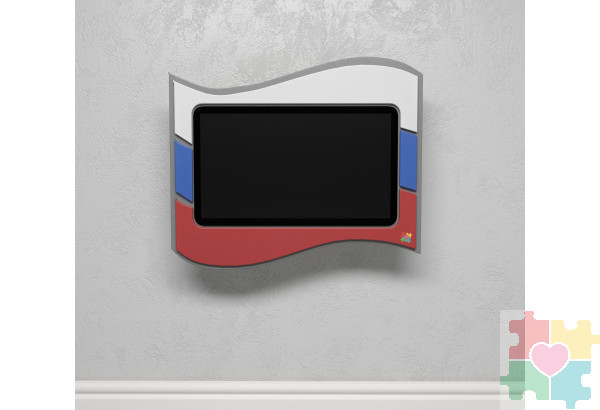 Интерактивная панель с программным логопедическим комплексом в виде флага России
