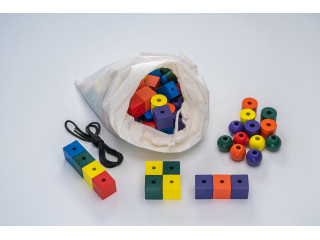 Игровой набор Дары Фребеля в мешочках 14 модулей с методическими пособиями 7 книг