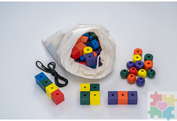 Игровой набор Дары Фребеля в мешочках 14 модулей с методическими пособиями 7 книг