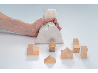 Игровой набор Дары Фребеля в мешочках 14 модулей с методическими пособиями 7 книг