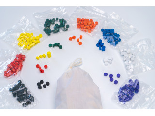 Игровой набор Дары Фребеля в мешочках 14 модулей с методическими пособиями 7 книг