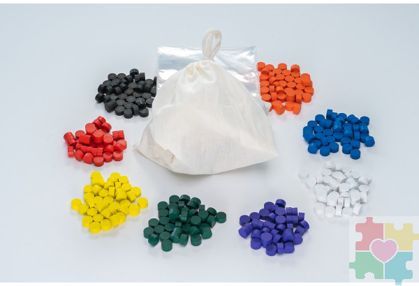 Игровой набор Дары Фребеля в мешочках 14 модулей с методическими пособиями 7 книг