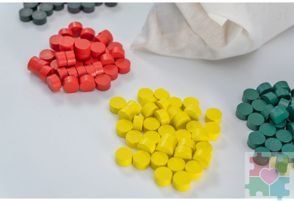 Игровой набор Дары Фребеля в мешочках 14 модулей с методическими пособиями 7 книг