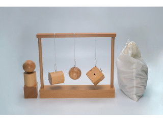 Игровой набор Дары Фребеля в мешочках 14 модулей с методическими пособиями 7 книг