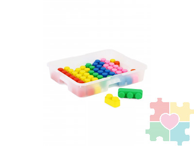 Мягкий конструктор Фантазер. 34 детали в системе хранения Игротека