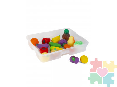 Комплект Фрукты-овощи / 16 шт в системе хранения Игротека