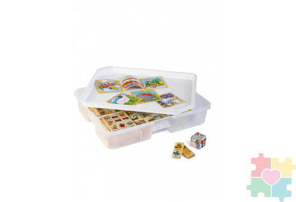 Игровой набор Домино, кубики с картинками / в системе хранения Игротека