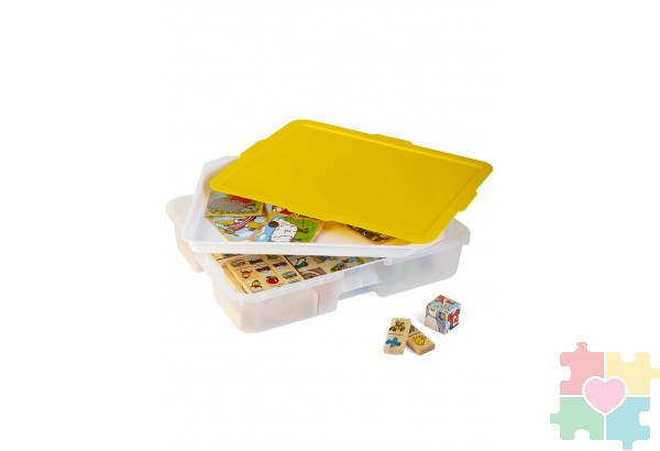 Игровой набор Домино, кубики с картинками / в системе хранения Игротека