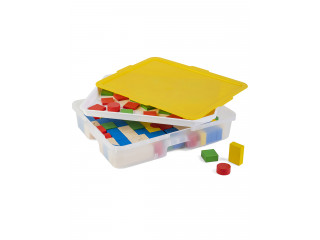 Деревянный конструктор Геометрические фигуры / 130 деталей в системе хранения Игротека