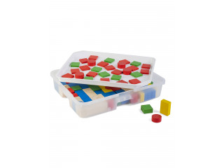 Деревянный конструктор Геометрические фигуры / 130 деталей в системе хранения Игротека