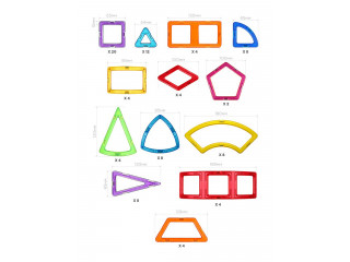 Магнитный конструктор Объёмная геометрия / 90 деталей в системе хранения Игротека