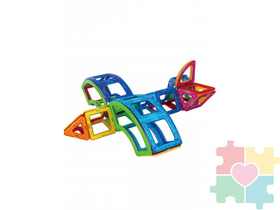 Магнитный конструктор Объёмная геометрия / 90 деталей в системе хранения Игротека