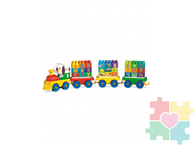 Обучающий конструктор с карточками Первые буквы / 320 деталей в системе хранения Игротека