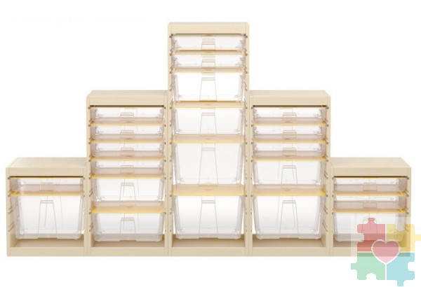Игровой стеллаж 5 секций с комплектом контейнеров, система хранения Игротека
