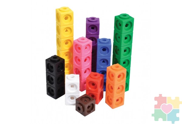 Математические кубики, 2 см (100 шт)