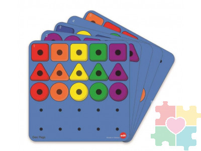 Мозаика большая Peg Board. Набор с карточками заданий