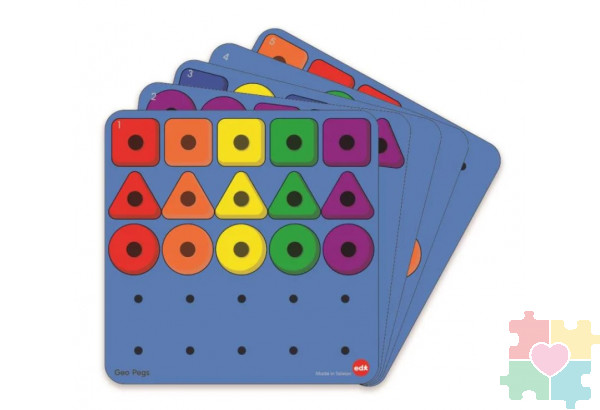 Мозаика большая Peg Board. Набор с карточками заданий