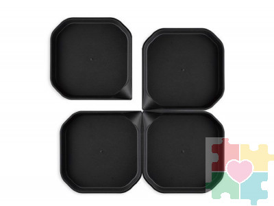 Fun2 Play Лоток для активных игр черный, 25 x 25 x 2,5см., 4шт.