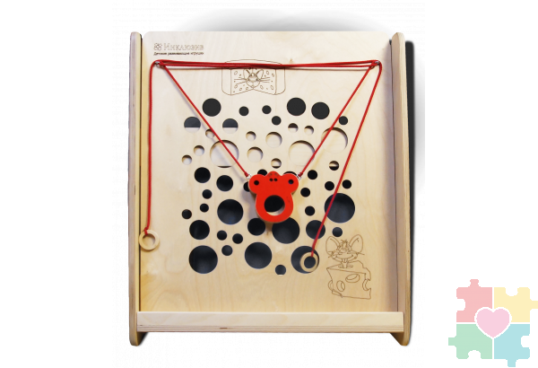 Монтессори игровая панель Мышь в сыре (малая)