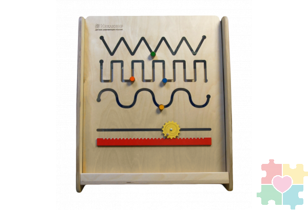 Монтессори игровая панель Движение по прорези (малая)
