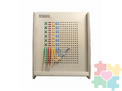 Монтессори игровая панель Шнуровка вышивание (малая)