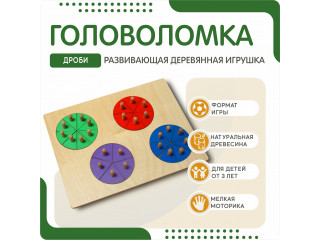 Развивающая игрушка "Круг" дроби по методике Никитина