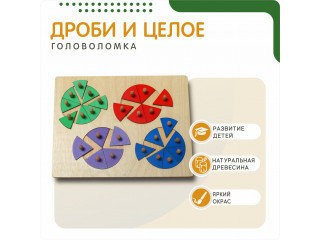 Развивающая игрушка "Круг" дроби по методике Никитина