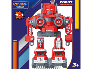 Серия: robotics. Игрушка 7в1 Интерактивный робот-трансформер "Пожарный"