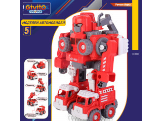 Серия: robotics. Игрушка 7в1 Интерактивный робот-трансформер "Пожарный"