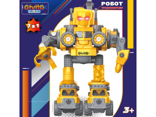 Серия: robotics. Игрушка 7в1 Интерактивный робот-трансформер "Строитель"