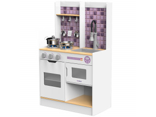 Детская деревянная игровая кухня "Феста Виола", свет, звук, 6 предметов в наборе