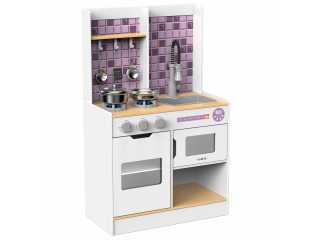 Детская деревянная игровая кухня "Феста Виола", свет, звук, 6 предметов в наборе