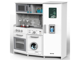 Детская деревянная игровая кухня "Феста Бьянка", свет, звук, 10 предметов в наборе