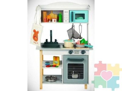 Детская деревянная игровая кухня "Грейси Стайл" с 27 аксессуарами