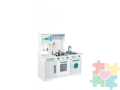 Детская деревянная игровая кухня "Блуми Стайл" с 4 предметами посуды