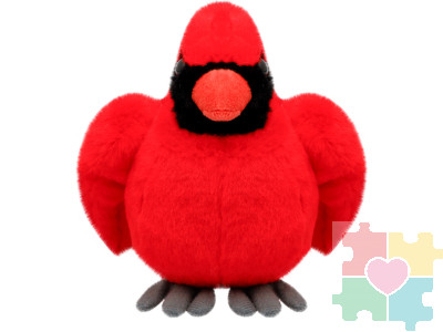 Мягкая игрушка "Красный кардинал", 18 см., серия "Птицы"